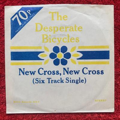 Tumnagel för auktion "DESPERATE BICYCLES New Cross New Cross 7" // '78 UK DIY Punk"