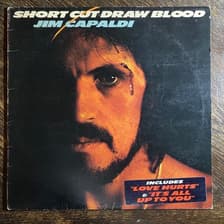 Tumnagel för auktion "JIM CAPALDI - Short Cut Draw Blood 1975. UK Press! ”Hype Sticker” Prog-Rock. LP"