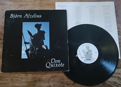Tumnagel för auktion "Björn Afzelius Band / Don Quixote / Rebelle Records / LP"