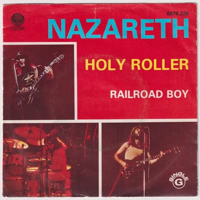 Tumnagel för auktion "NAZARETH - Holy Roller 7" Singel Holland"
