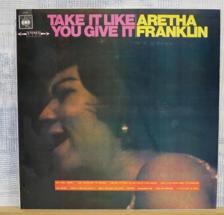 Tumnagel för auktion "ARETHA FRANKLIN ::TAKE IT LIKE YOU GIVE IT (LP)  Italy press"