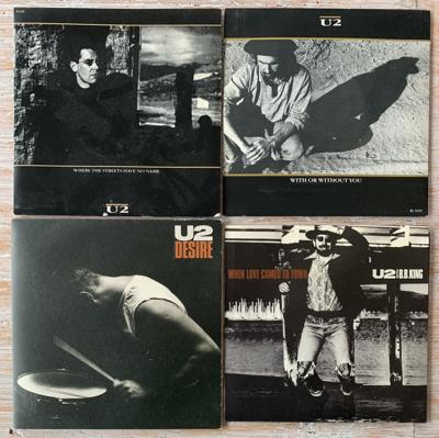 Tumnagel för auktion "U2 - 4 x 7" Singel i gott skick, se bilder."