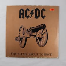 Tumnagel för auktion "LP AC/DC, For Those About To Rock We Salute You"