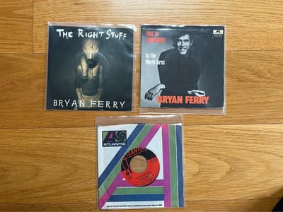 Tumnagel för auktion "Bryan Ferry-3st/7”/singel/EP/Exc!"