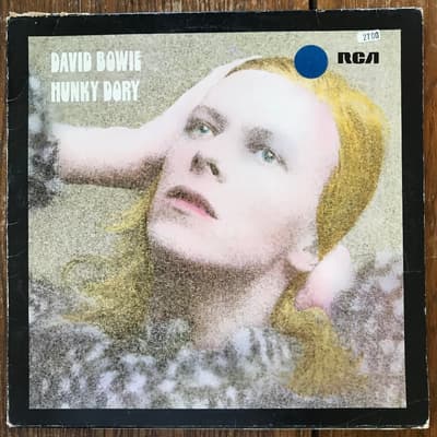 Tumnagel för auktion "David Bowie - Hunky Dory - vinyl album 1971"
