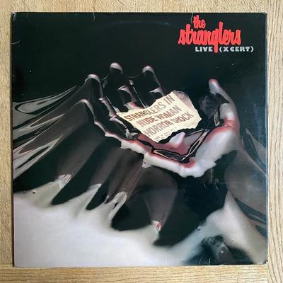Tumnagel för auktion "THE STRANGLERS - Live (X Cert) LP"