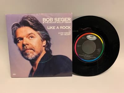 Tumnagel för auktion "7" Bob Seger & The Silver Bullet Band - Like A Rock Holl Orig-86 FINT EX !!!!!"