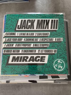 Tumnagel för auktion "12" Mirage - Jack mix III, 1987"
