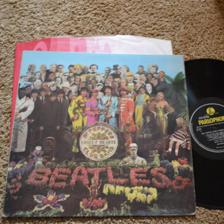 Tumnagel för auktion "Beatles or. mono- lp " SGT. Pepper´s Lonely Hearts Club Band""