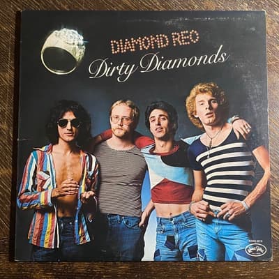 Tumnagel för auktion "DIAMOND REO - Dirty Diamonds 1976 US Original! KISS. Garage. Prog-rock. LP"