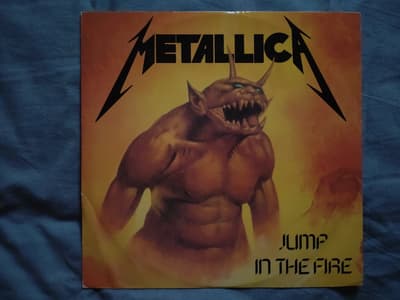 Tumnagel för auktion "Metallica - Jump in the fire 12" Maxisingel VINYL"