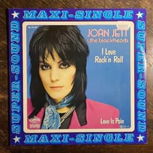 Tumnagel för auktion "JOAN JETT - I Love Rock N’ Roll 1982. Rare Super Sound Maxi Single! RUNAWAYS 12"