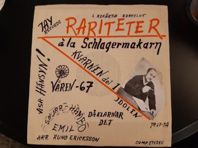Tumnagel för auktion "Åke Sandin - Rariteter a' la schlagermakaren. Mega rare. Sunkit. Outsider. DIY."