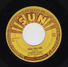 Tumnagel för auktion "JOHNNY CASH "YOU TELL ME"  SUN 45-331 P.1959 USA PRESS"