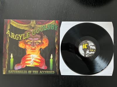 Tumnagel för auktion "Argyle Goolsby LP - saturnalia of the accursed blitzkid horror punk misfits hall"