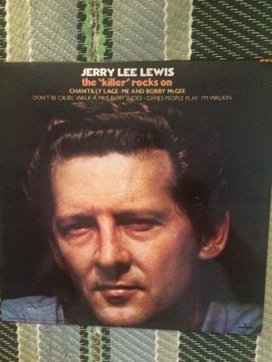 Tumnagel för auktion "Jerry Lee Lewis-The killer rocks on LP"