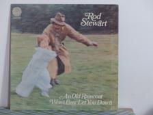 Tumnagel för auktion "ROD STEWART "An Old Raincoat Wont Ever Let You Down" Vertigo Swirl Re press 1971"