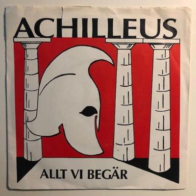 Tumnagel för auktion "7" Achilleus - Allt vi begär 82 Sweden Hard Rock Prog Pang Records"
