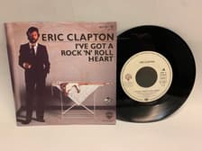 Tumnagel för auktion "7" Eric Clapton - I've Got A Rock 'N' Roll Heart Ger Orig-83 FINT EX !!!!!"