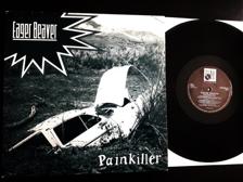 Tumnagel för auktion "* EAGER BEAVER - PAINKILLER LP SWEDEN -1990 ROCK, VINYL I TOPPSKICK! *"