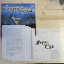 Tumnagel för auktion "FROZEN EYES - Frozen Eyes - PROMO/PRESS SHEET - HÅRDROCK"