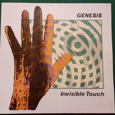 Tumnagel för auktion "Genesis - Invisible Touch Lp DM 207 750 A Charisma Records ltd 1986"