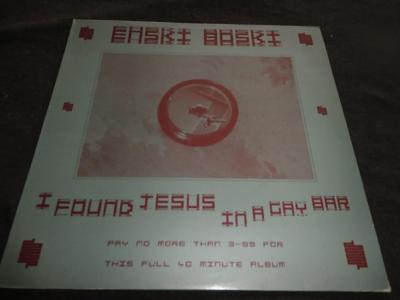Tumnagel för auktion "Enski Boski - I found Jesus in a gay bar - UK LP - 1984"