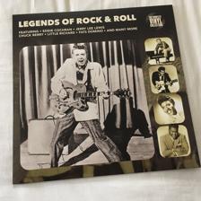 Tumnagel för auktion "LEGENDS OF ROCK & ROLL Elvis, Chuck Berry, Jerry Lee Lewis, Eddie Cochran, Fats"