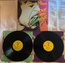 Tumnagel för auktion "Rolling Stones Love You Live Första Press 2-LP"