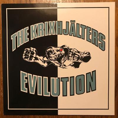 Tumnagel för auktion "The Krixhjälters - Evilution - Vinyl Album 1989"