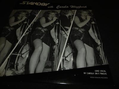 Tumnagel för auktion "Standby with Carola Häggkvist - S/T - SWE Röd LP - 1983"