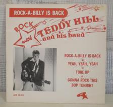 Tumnagel för auktion "TEDDY HILL :: ROCK-A-BILLY IS BACK +3 (EP) SWE Press"