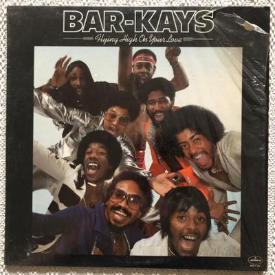 Tumnagel för auktion "BAR-KAYS - Flying High on Your Love - US orig LP soul funk grooves - "Attitudes""