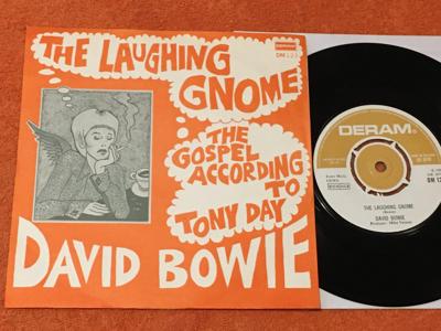 Tumnagel för auktion "David Bowie - the laughing gnome  7"single -67 Denmark DERAM DM 123"