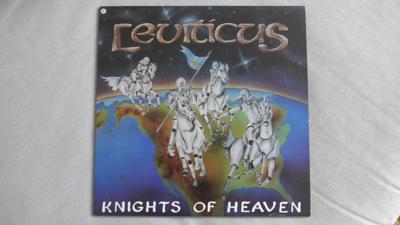 Tumnagel för auktion "Leviticus – Knights Of Heaven, svensk hårdrock, 1989"