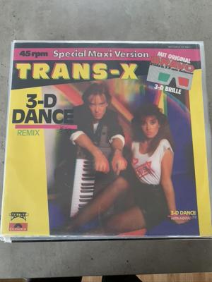 Tumnagel för auktion "12" Trans X - 3 D Dance, 1984, OBS! EJ GLASÖGON"