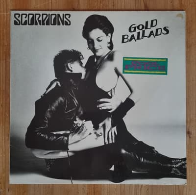 Tumnagel för auktion "Scorpions Gold Ballads Harvest Records 84"