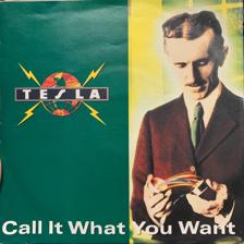 Tumnagel för auktion "TESLA Call It What You Want 7" / EU Press Hårdrock"