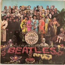 Tumnagel för auktion "Beatles-Sgt. Pepper´s Lonely Hearts Club Band.  UK Orig -67. 1st UK Stereo press"