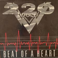 Tumnagel för auktion "220 VOLT Beat of a Heart 7" / EU Press Hårdrock"