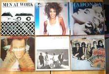 Tumnagel för auktion "14 Rock & Pop Vinylskivor. Madonna, Ultravox, Eurythmics m.m."