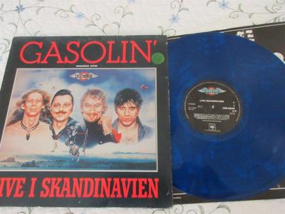 Tumnagel för auktion "Gasolin, Live in skandinavien. Blå vinyl."