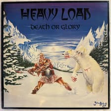 Tumnagel för auktion "HEAVY LOAD death of glory LP -82 Swe THUNDERLOAD TLP 822"