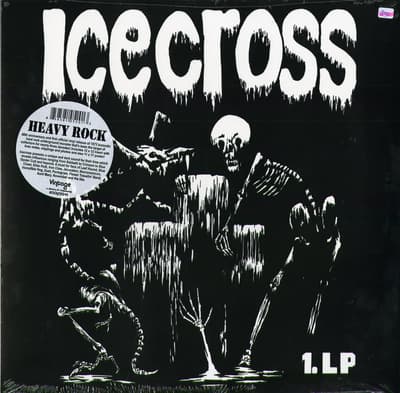 Tumnagel för auktion "ICECROSS 40TH ANNIVERSARY REISSUE LP STILL SEALD"