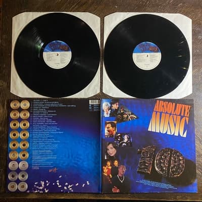 Tumnagel för auktion "ABSOLUTE MUSIC - 10 1990. FOC. Pop. Disco. Hårdrock. Hip Hop. Soul. RnB. House"