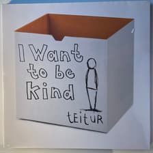 Tumnagel för auktion "TEITUR - I WANT TO BE KIND. VINYL LP -18. POP / ROCK / FOLK. INPLASTAD"