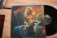 Tumnagel för auktion "Ted Nugent State of Shock LP hårdrock rock metal rare Japan"