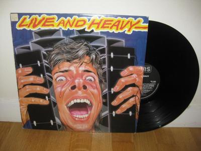 Tumnagel för auktion "V/A - Live and heavy LP 1981 / Motörhead/Deep Purple/Ufo"