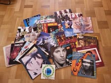 Tumnagel för auktion "36 blandade LP Vinyl skivor Pop Rock samling"