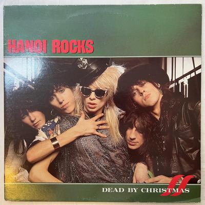 Tumnagel för auktion "HANOI ROCKS Dead By Christmas 2xLP -86 Fra RAW POWER RAW LP016"